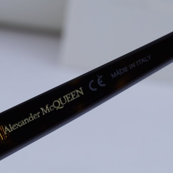 Alexander McQueen AM0286O 002 Square Eyeglasses 55mm - Havana - Picture 8 of 11